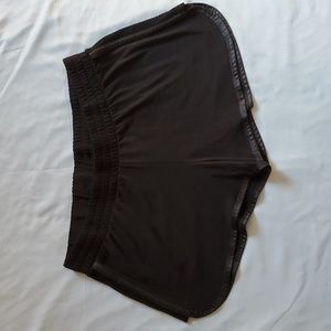 Black net shorts